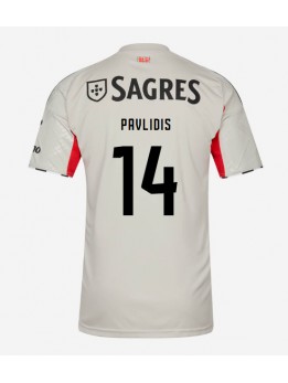 Benfica Vangelis Pavlidis #14 Gostujuci Dres 2025-26 Kratak Rukavima